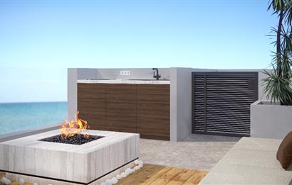 KKTC Girne Esentepe'nin En Lüks Projesinde Site İçerisinde Denize Sıfır Satılık 1+1 Fırsat Penthouse