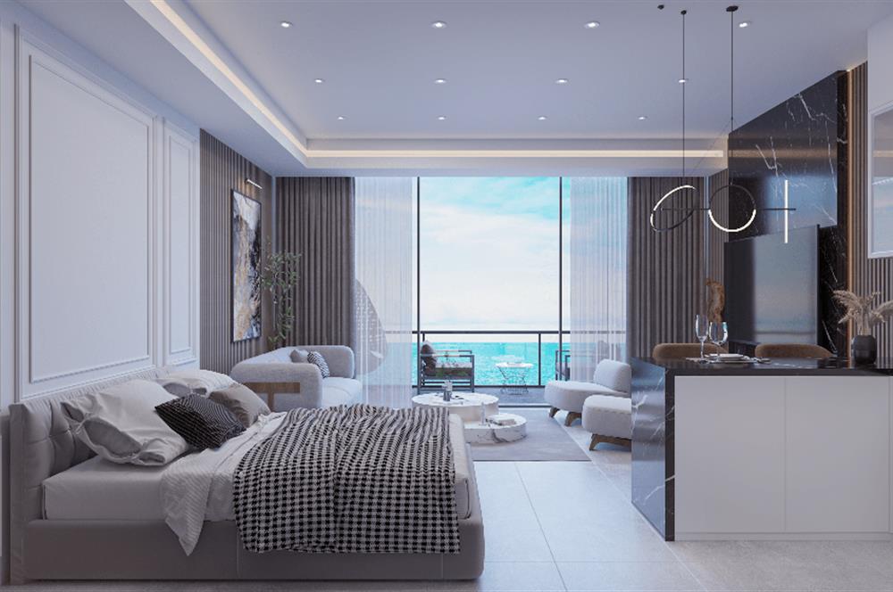 Kıbrıs İskele'nin En İyi Projesi Grand Sapphire Blu'da Ödeme Planlı Satılık Fırsat Stüdyo Daire