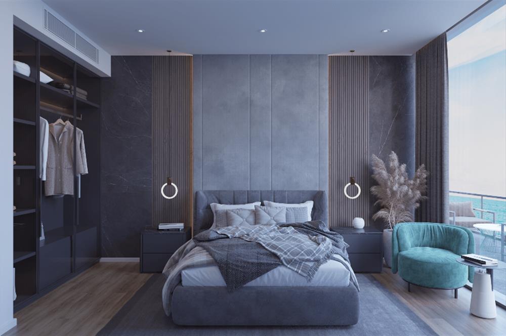 Kıbrıs İskele'nin En İyi Projesi Grand Sapphire Blu'da Ödeme Planlı Satılık Fırsat 2+1 Daire