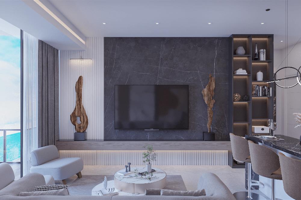 Kıbrıs İskele'nin En İyi Projesi Grand Sapphire Blu'da Ödeme Planlı Satılık Fırsat 2+1 Daire