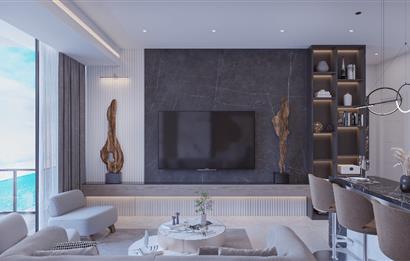 Kıbrıs İskele'nin En İyi Projesi Grand Sapphire Blu'da Ödeme Planlı Satılık Fırsat 2+1 Daire