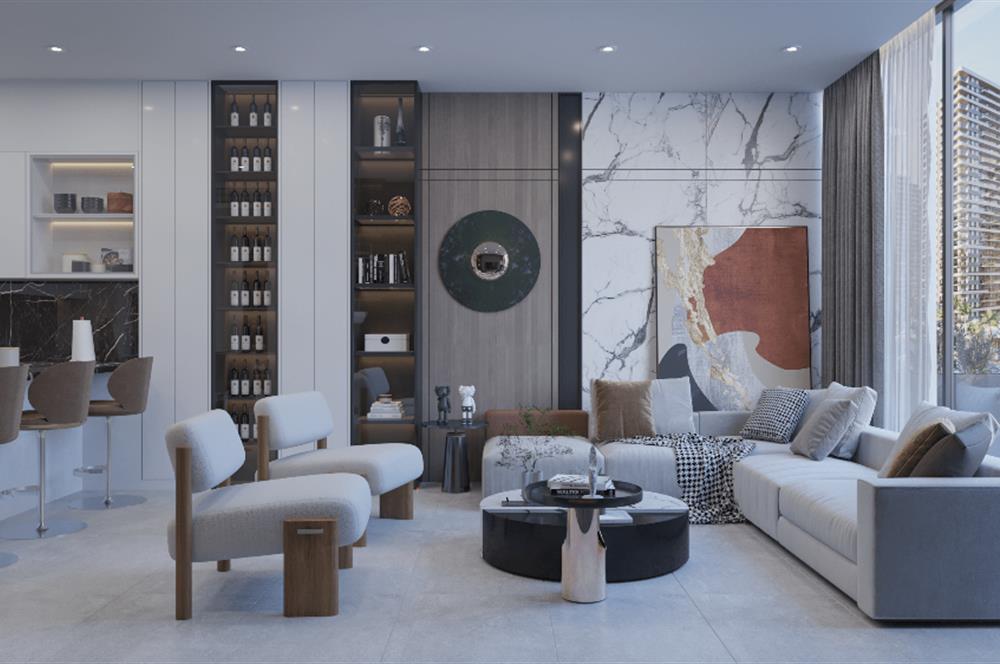 Kıbrıs İskele'nin En İyi Projesi Grand Sapphire Blu'da Ödeme Planlı Satılık Fırsat 3+1 Daire