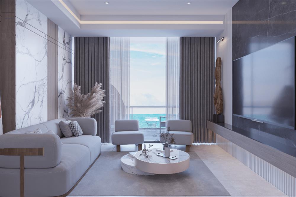 Kıbrıs İskele'nin En İyi Projesi Grand Sapphire Blu'da Ödeme Planlı Satılık Fırsat 1+1 Daire