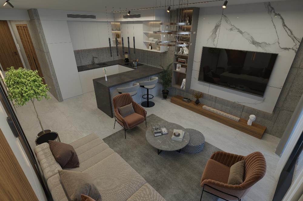 KKTC Girne Esentepe'nin En Lüks Projesinde Site İçerisinde Denize Sıfır Satılık 1+1 Fırsat Penthouse