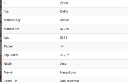 DİDİM AKBÜK'TE SATILIK ARSA