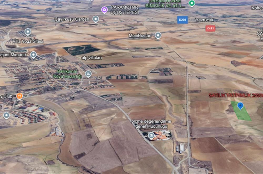 KOPARAN DA SATILIK 25500 m2 TEK TAPU YATIRIMLIK ARSA 