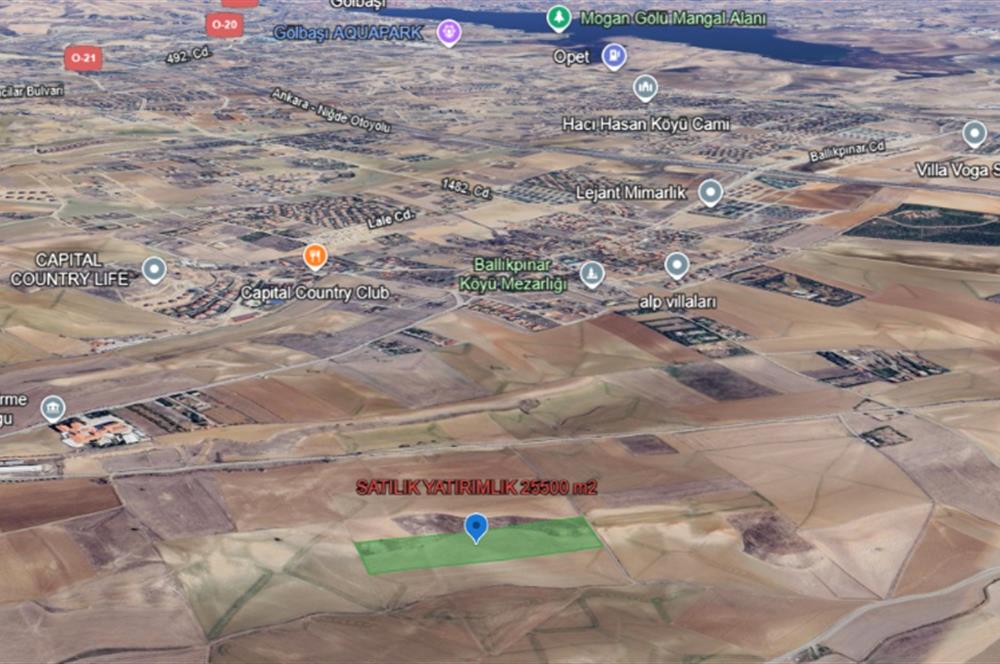 KOPARAN DA SATILIK 25500 m2 TEK TAPU YATIRIMLIK ARSA 