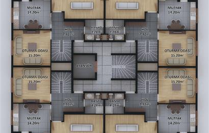  Atatürk Mahallesinde Harika Konumda 4+1 Teraslı, 40 m2 Salonlu Dubleks Daire