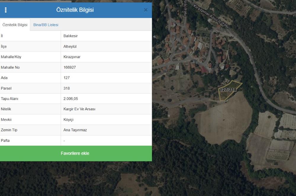 C21 BAL'dan KİRAZPINAR KÖYÜNDE SATILIK 2 DÖNÜM ARSA