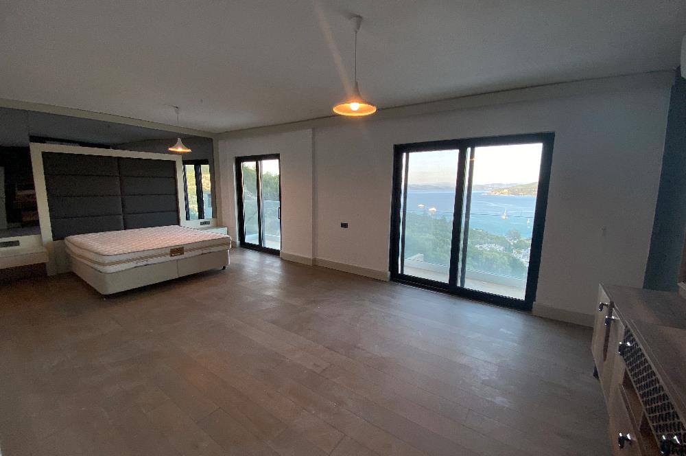 Bodrum Torba’da Kiralık Tüm Katlardan Deniz Manzaralı ve Özel Havuzlu Müstakil 5+1 Lüks Villa