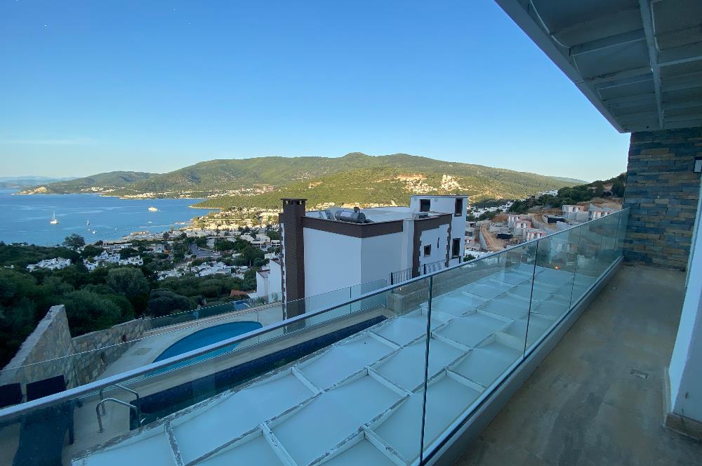 Bodrum Torba’da Kiralık Tüm Katlardan Deniz Manzaralı ve Özel Havuzlu Müstakil 5+1 Lüks Villa