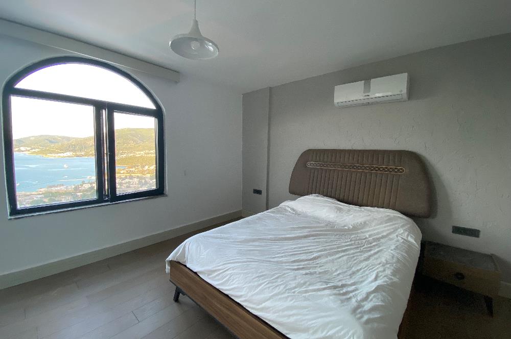 Bodrum Torba’da Kiralık Tüm Katlardan Deniz Manzaralı ve Özel Havuzlu Müstakil 5+1 Lüks Villa