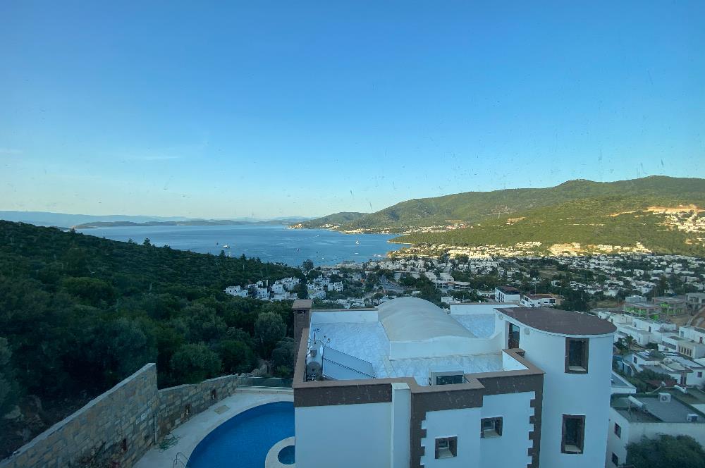 Bodrum Torba’da Kiralık Tüm Katlardan Deniz Manzaralı ve Özel Havuzlu Müstakil 5+1 Lüks Villa