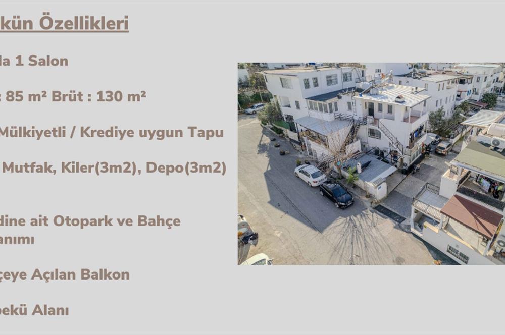 BODRUM KONACIK MERKEZİ KONUMDA ÖZEL OTOPARKLI BAHÇE KATI DAİRE