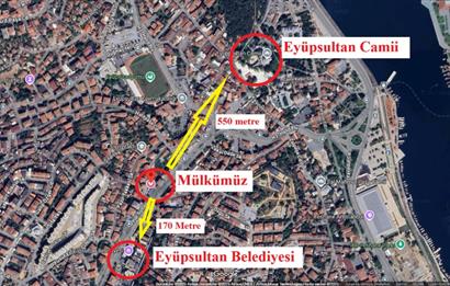 Eyüp Sultan camii'ne 550 metre müthiş konumda 5 katlı bina
