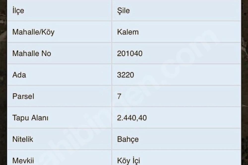 Şile/kalem villa imarlı arsa