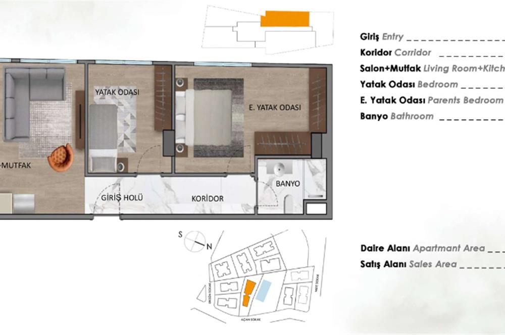 C21 Palmy den FIRSAT Çengelköy Bahçelievler de 2+1 85 m2 Satılık