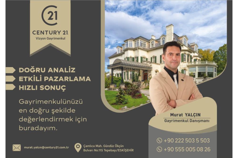 CENTURY 21 VİZYON'DAN ESKİŞEHİR KUMLUBEL MAH.  KİRALIK 2+1 DAİRE 