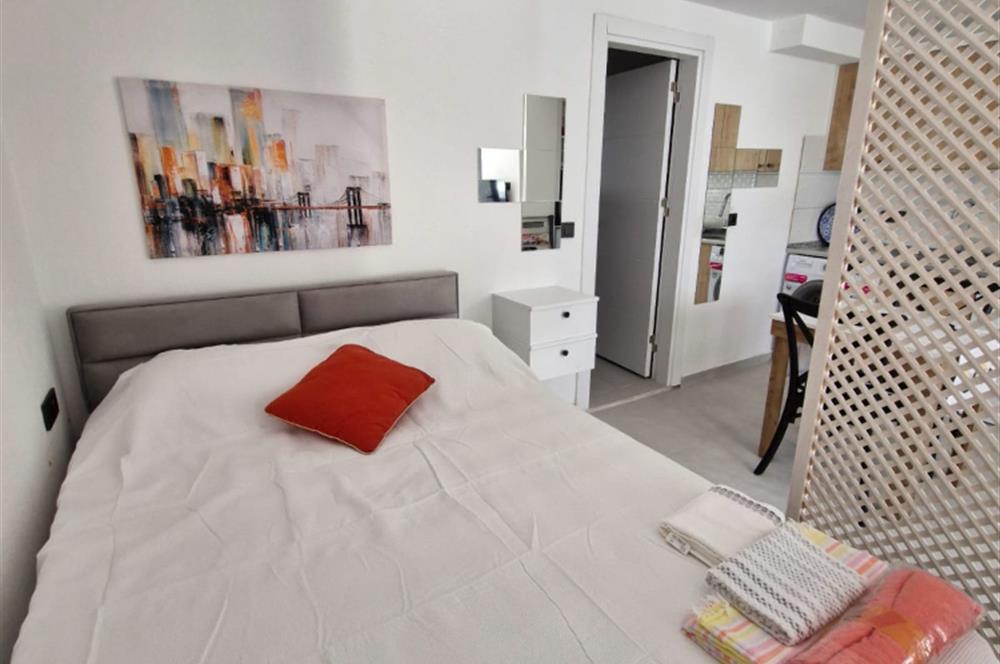 Bodrum Cevat Şakir'de 1+0 Müstakil Girişli Kiralık Stüdyo Daire