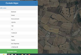 1237225722 C21 LOCA'DAN ANA YOLA CEPHE 15800M2 TARLA 
