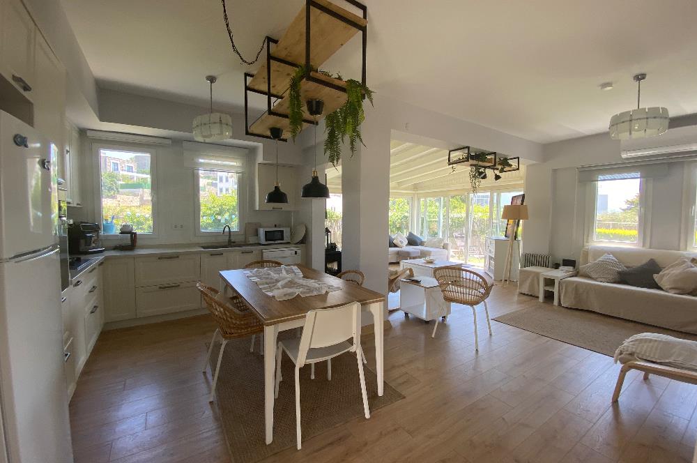 Bodrum Ortakent Yahşi’de Özel Kum Plajlı - Havuzlu Site İçerisinde Kiralık Deniz Manzaralı Müstakil Bahçeli Dubleks