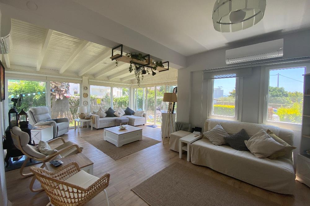 Bodrum Ortakent Yahşi’de Özel Kum Plajlı - Havuzlu Site İçerisinde Kiralık Deniz Manzaralı Müstakil Bahçeli Dubleks
