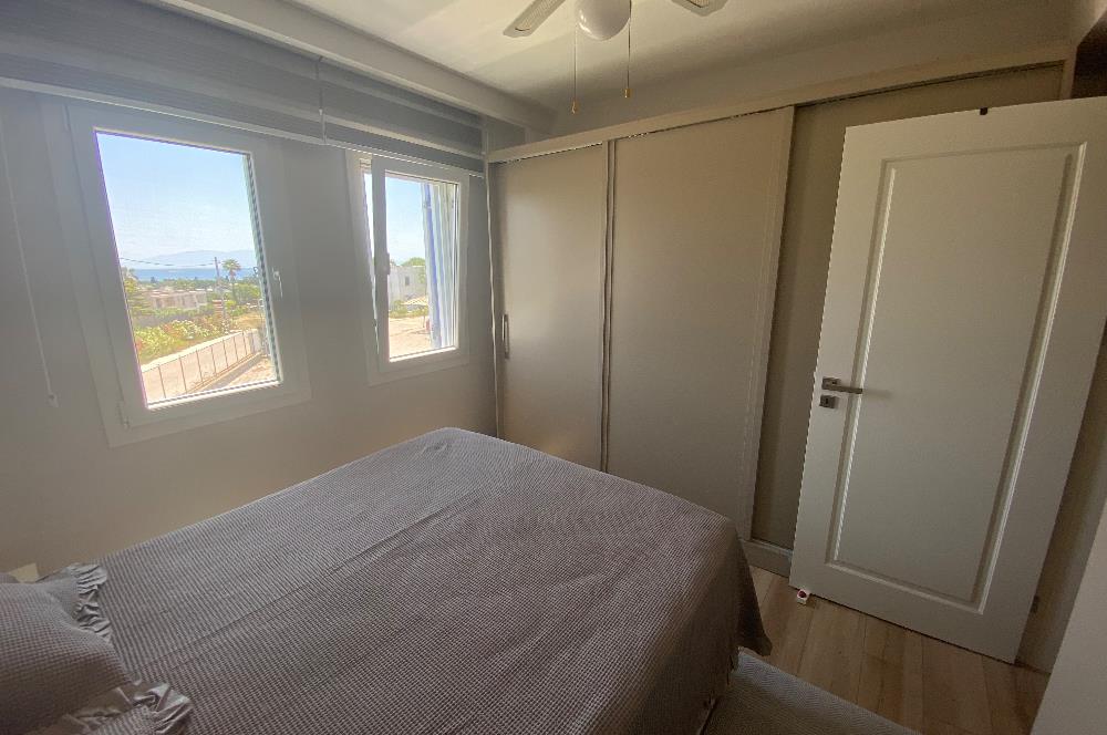 Bodrum Ortakent Yahşi’de Özel Kum Plajlı - Havuzlu Site İçerisinde Kiralık Deniz Manzaralı Müstakil Bahçeli Dubleks