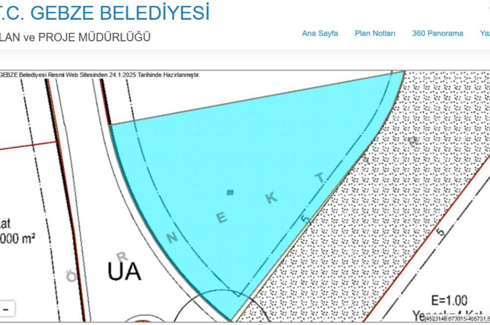 5.800 m² 4 Kat Konut İmarlı Arsa Gebze Pelitli Bağlar Düzünde