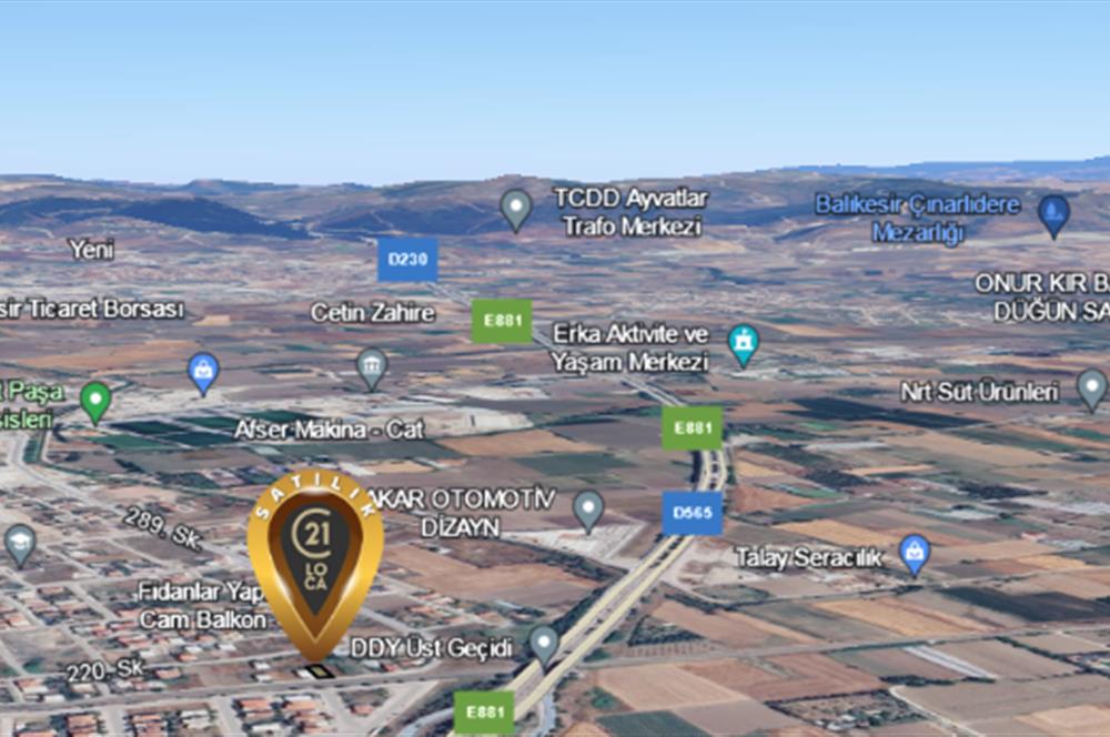C21 LOCA'DAN GÜMÜŞÇEŞME'DE TCDD CAD. 3 KAT İMARLI ARSA