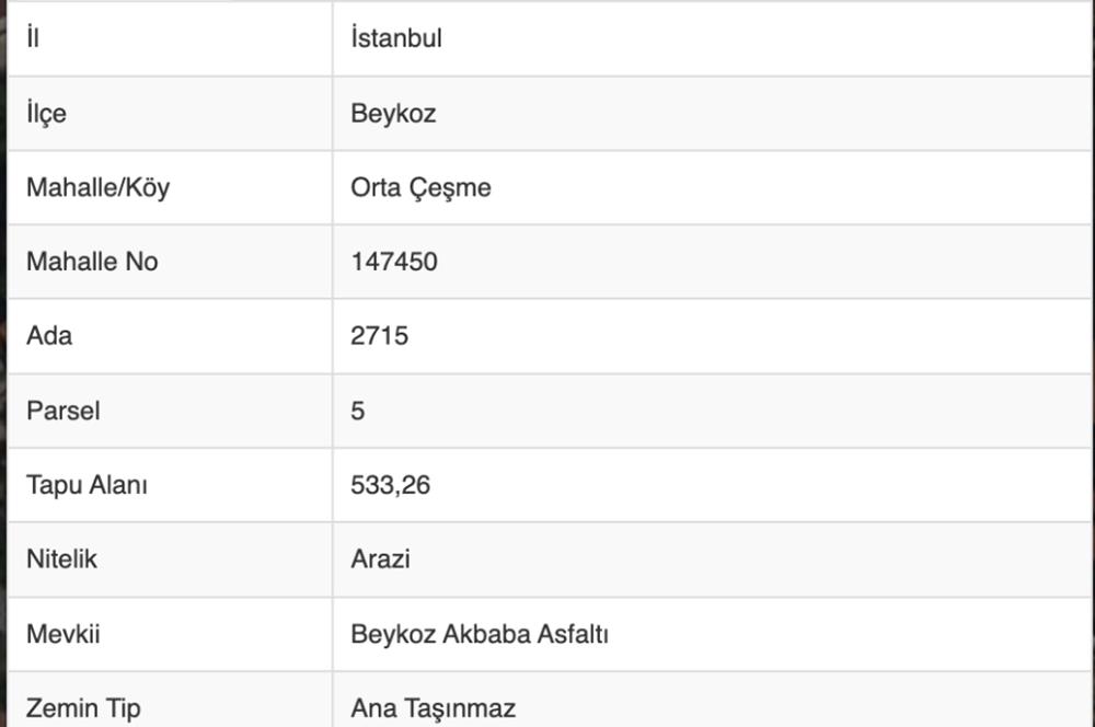 BEYKOZ DA HEM YATIRIM HEM KULLANIM İÇİN FIRSAT ARSA