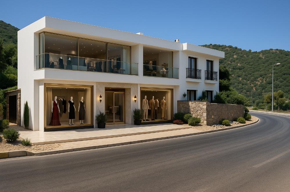 Bodrum Ortakent Yahşi’de Kiralık Anayol Yol Üzerinde Geniş Vitrinli Tabela Değeri Yüksek Ticari Bina | Showr