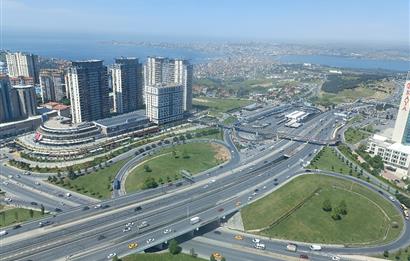 Burç istanbul İş merkezinde 32 katta 910m2 şerefiyeli kat.