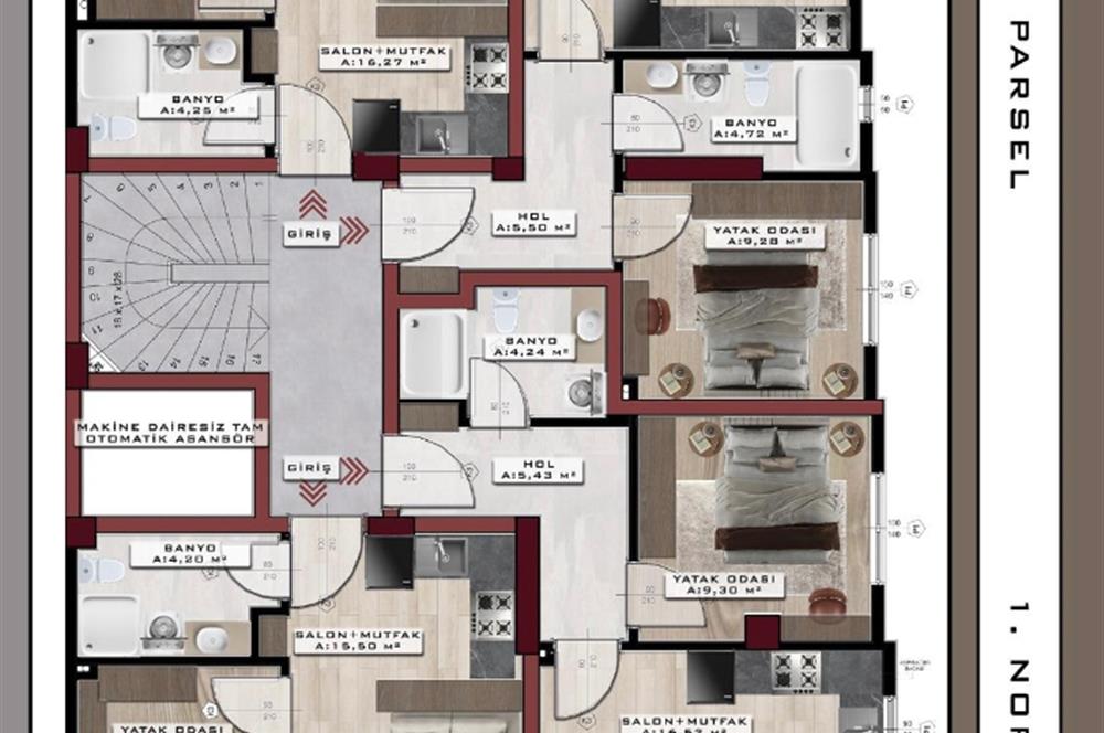 C21 BAL'dan ÖĞRETMEN EVİ KARŞISINDA 1+1 DAİRELER