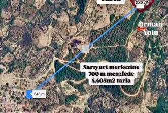 İzmir Bayındır Sarıyurt Mahallesi’nde 4405 m² Satılık Tarla!