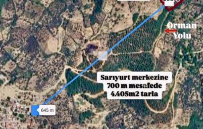 İzmir Bayındır Sarıyurt Mahallesi’nde 4405 m² Satılık Tarla!