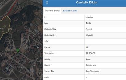 TUZLA AYDINLI'DA YATIRIMLIK TARLA