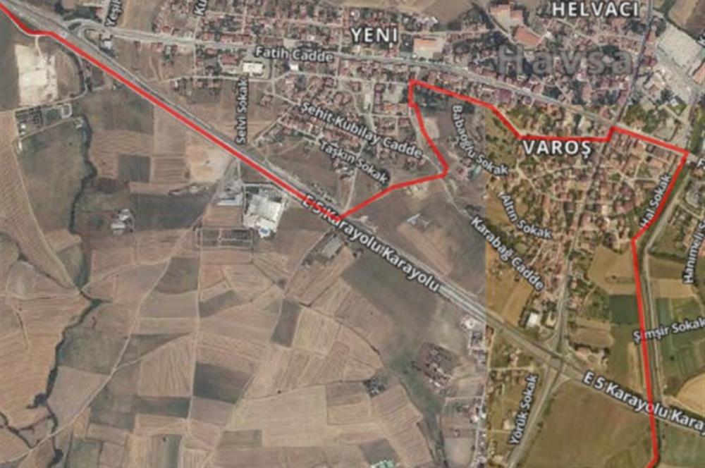 EDİRNE HAVSA'DA 1730 M² SATILIK TARLA