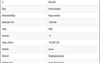 DENİZLİ ORGANİZE SANAYİYE YAKIN ANA CADDE ÜZERİ KİRALIK ARSA