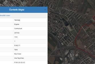 TEKİRDAĞ ERGENE CUMHURİYET'TE CİNS DEĞİŞİKLİĞİ YAPILMAMIŞ AVANTAJ ARSA