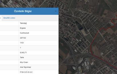 TEKİRDAĞ ERGENE CUMHURİYET'TE CİNS DEĞİŞİKLİĞİ YAPILMAMIŞ AVANTAJ ARSA