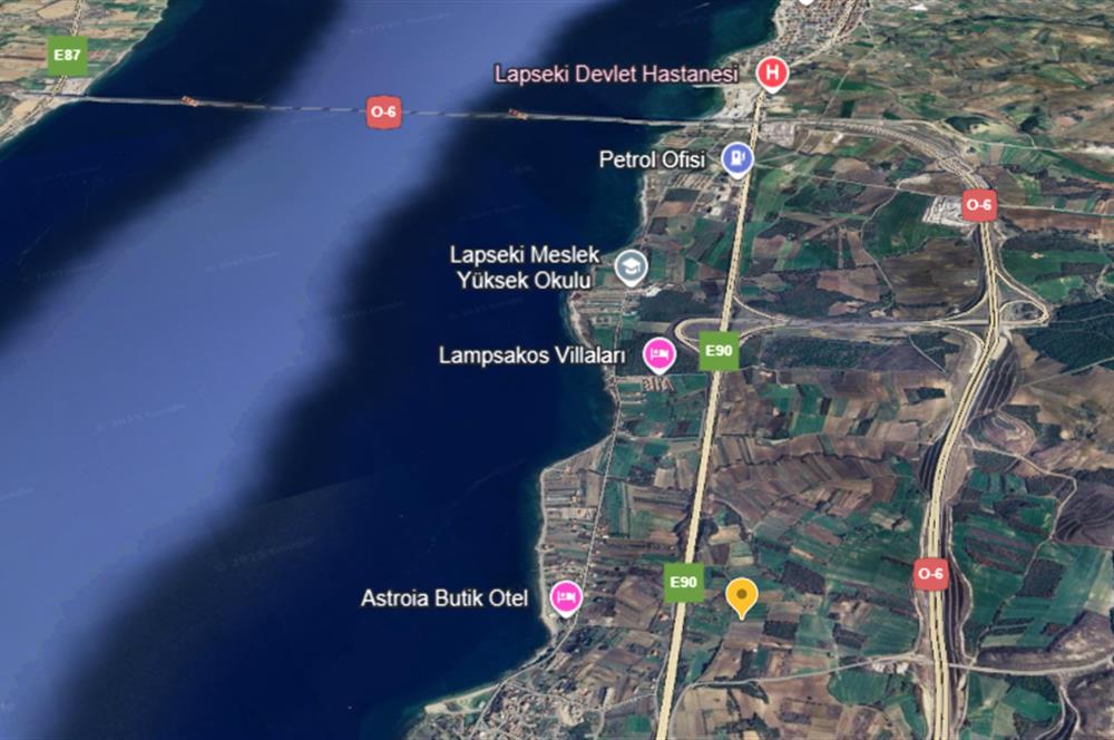 ÇANAKKALE LAPSEKİ'DE MERKEZİ KONUMDA 5.064 m2 YATIRIMLIK TARLA