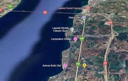ÇANAKKALE LAPSEKİ'DE MERKEZİ KONUMDA 5.064 m2 YATIRIMLIK TARLA
