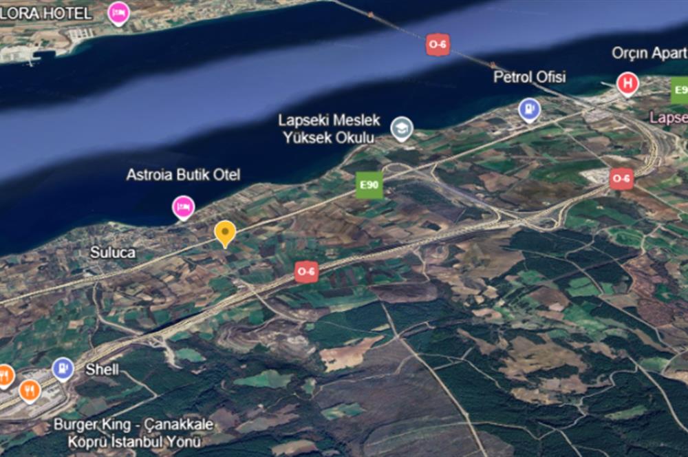 ÇANAKKALE LAPSEKİ'DE MERKEZİ KONUMDA 5.064 m2 YATIRIMLIK TARLA