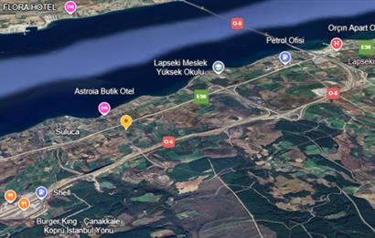 ÇANAKKALE LAPSEKİ'DE MERKEZİ KONUMDA 5.064 m2 YATIRIMLIK TARLA