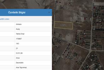 ANKARA AYAŞ TEKKE İMAR'DA SATILIK 2 PARÇA İMARLI HOBİ BAHÇESİ
