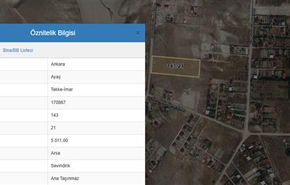 ANKARA AYAŞ TEKKE İMAR'DA SATILIK 2 PARÇA İMARLI HOBİ BAHÇESİ