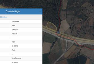 ÇANAKKALE BİGA'DA 3.489 m2 YATIRIMLIK TARLA