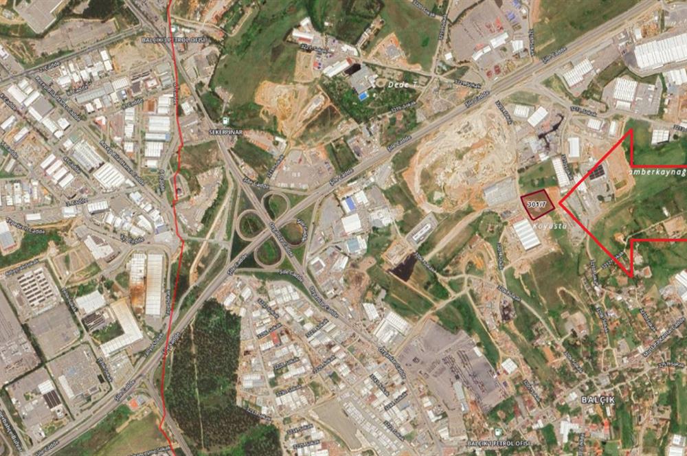 Gebze Balçıkta 6.926 m² Depolama İmarlı Yatırımlık Arsa