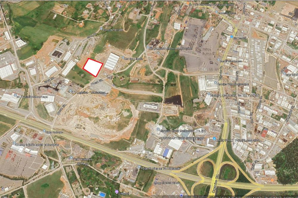 Gebze Balçıkta 6.926 m² Depolama İmarlı Yatırımlık Arsa
