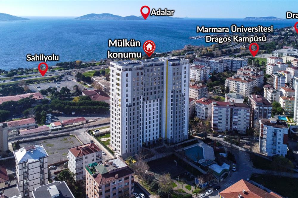 KARTAL EKŞİOĞLU TRIA DRAGOS KESİNTİSİZ ADALAR MAZARALI GENİŞ 2+1